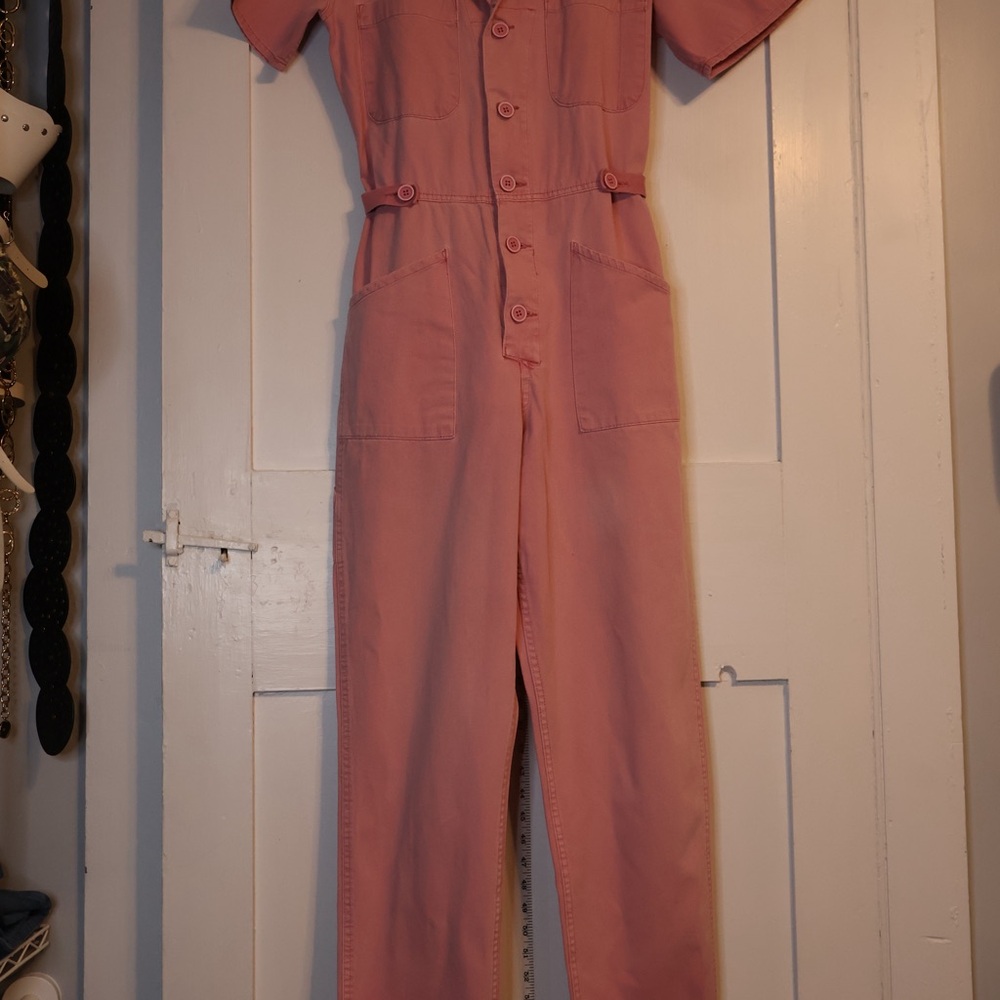 Pistola Blush Pink Button-Up Jumpsuit
